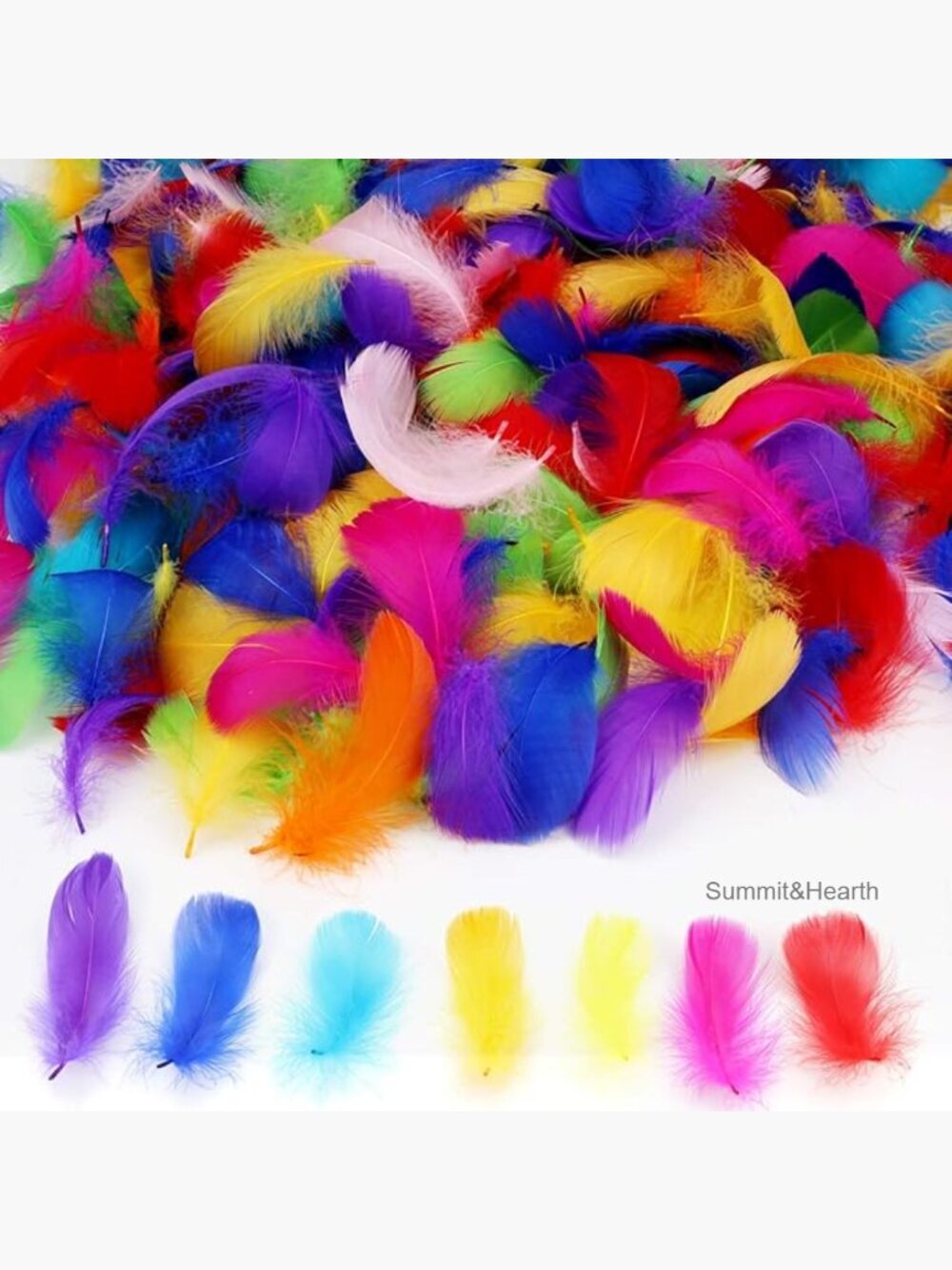 450 Natural Goose Feathers for DIY Crafts, Dream Catchers, Wedding Decor